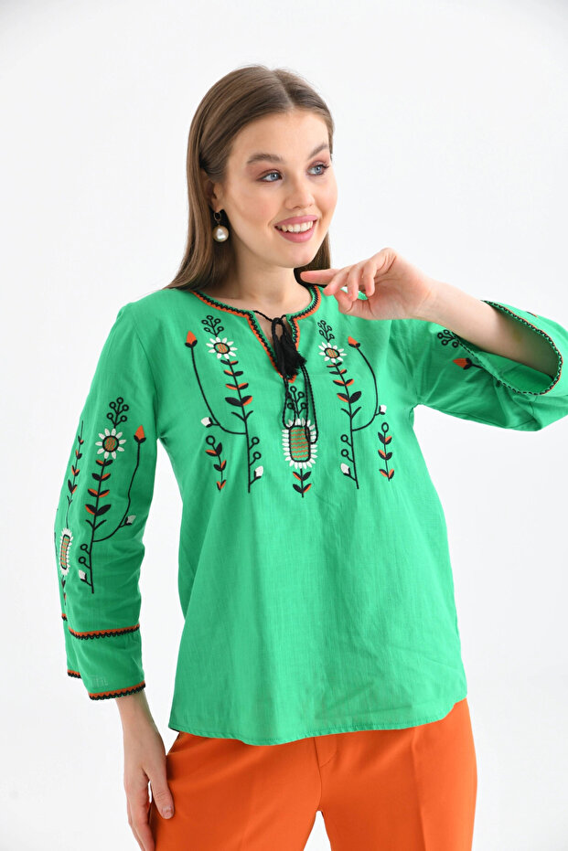 بلوزة صيفية منسوجة - 8