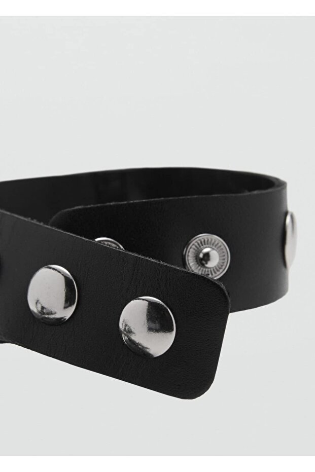 Zımbalı deri sandalet - 6