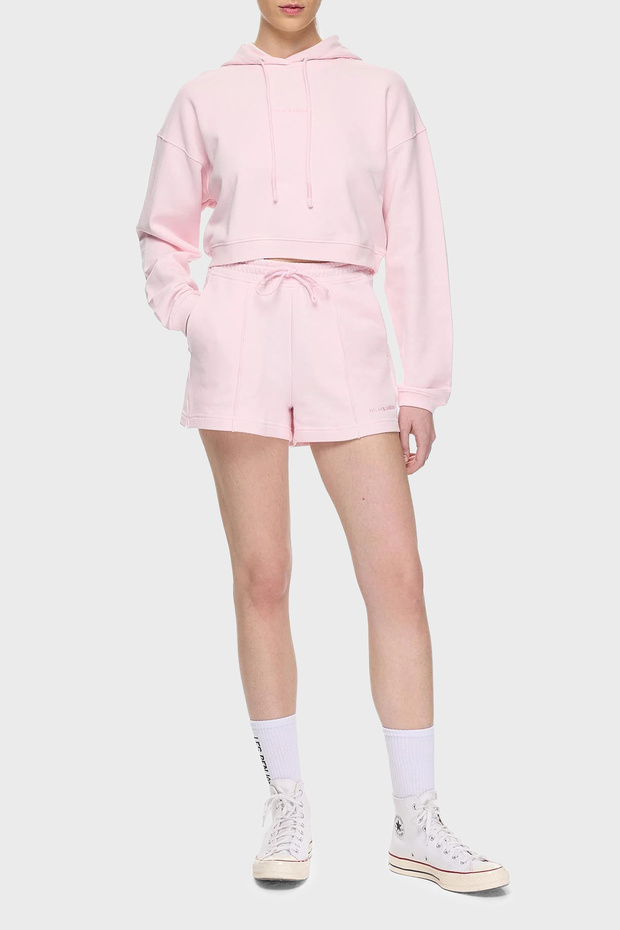 % 100 Pamuk Regular Fit Yüksek Bel Çimalı Short SHORT LBNOOSESSFUSO - 3