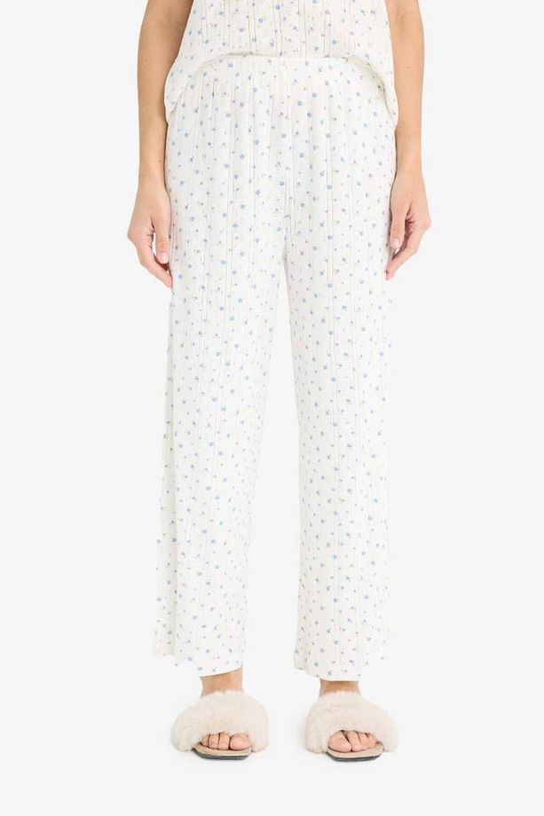 Regular Fit Pijama Takımı Kısa Kollu Üst Esnek Belli Uzun Alt-fall In Love F4162ax25sm - 6