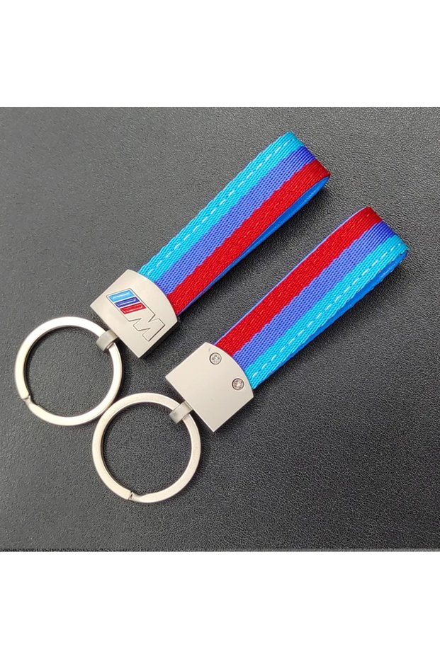 Bmw m Sport Embroidered Stainless Metal Head Sport Keychain – Compatible with All Bmw m Series