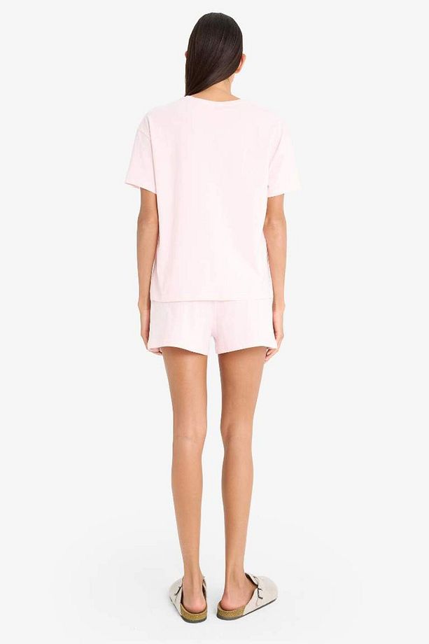 Pijama Takımı Kısa Kollu Üst Esnek Belli Şort-fall In Love F4678ax25sm - 6