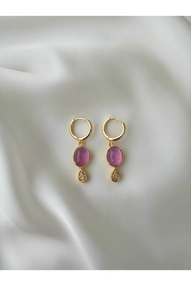 Women's Steel Tarnish Color Bead Earrings