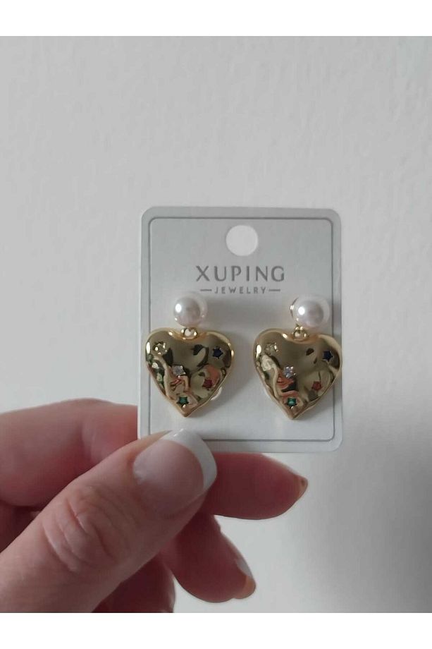 XUPING İNCİ DETAY KALP KÜPE - 4