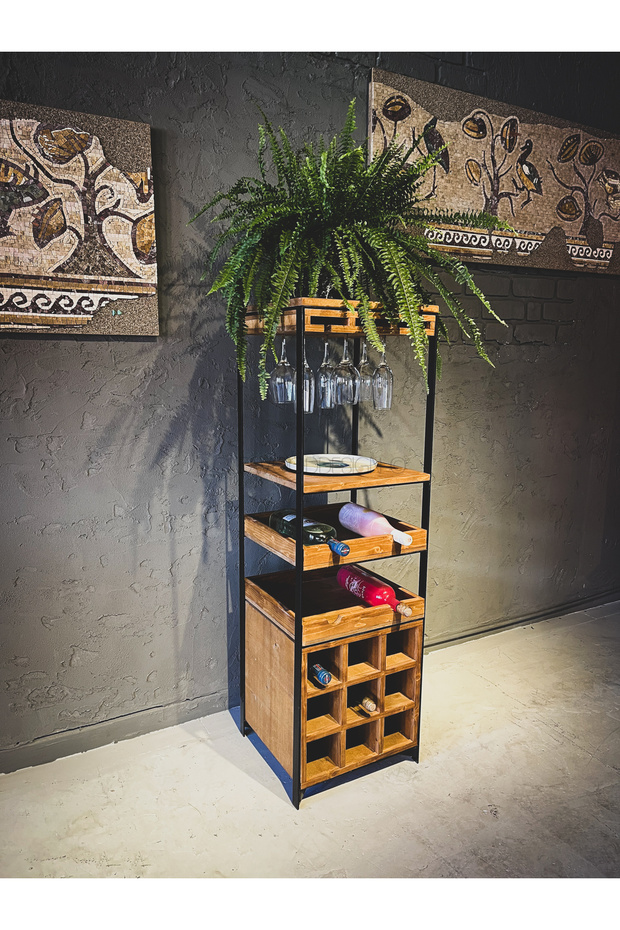 Rustik Masif Şaraplık - 3