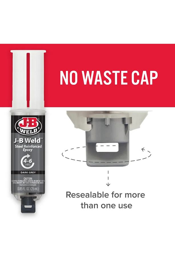 J-B Weld™ Şırınga - 25 ml Çok Yüzeyli Hızlı Süper Güçlü Epoksi Yapıştırıcı - 7