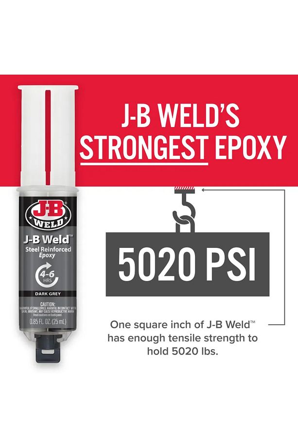 J-B Weld™ Şırınga - 25 ml Çok Yüzeyli Hızlı Süper Güçlü Epoksi Yapıştırıcı - 4