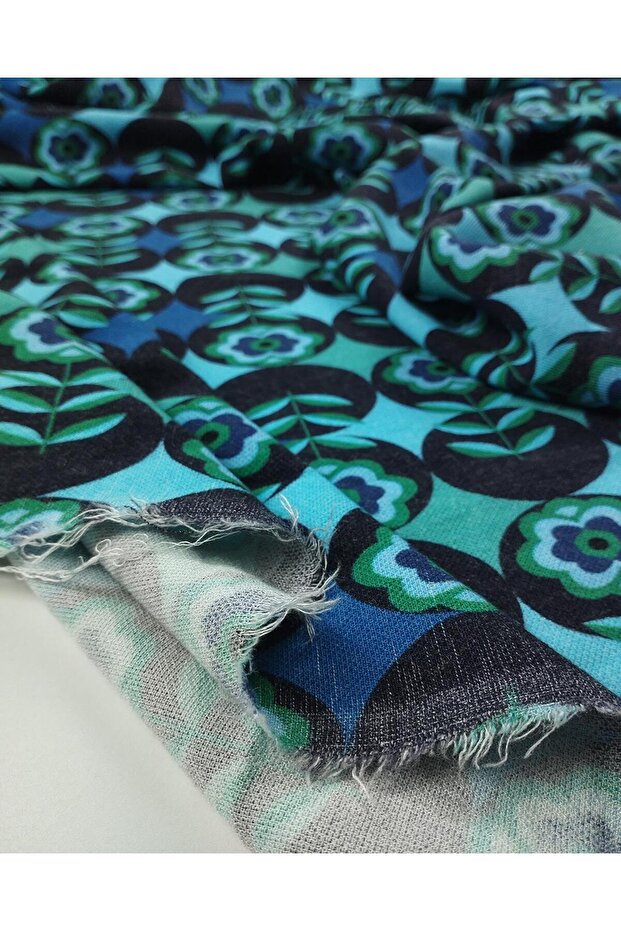 Soft Woven in Blue Green Black Colors (Width 120 cm X Length 200 cm)