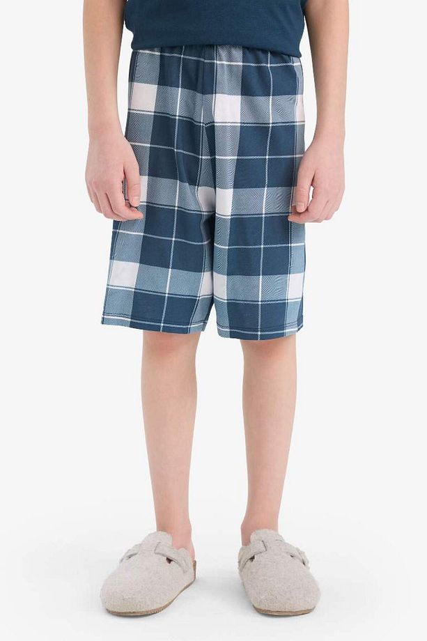 Erkek Çocuk Pijama Takımı Kısa Kollu Üst Kareli Şort E0020a825hs - 6