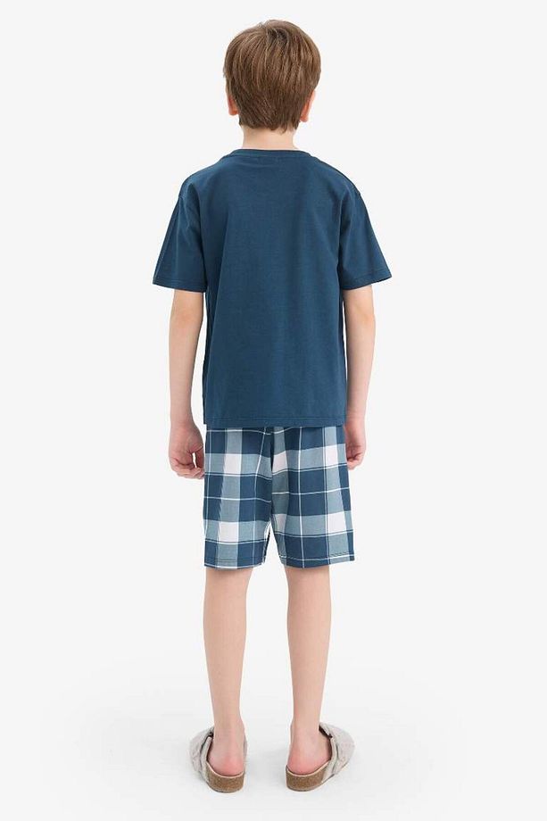 Erkek Çocuk Pijama Takımı Kısa Kollu Üst Kareli Şort E0020a825hs - 7