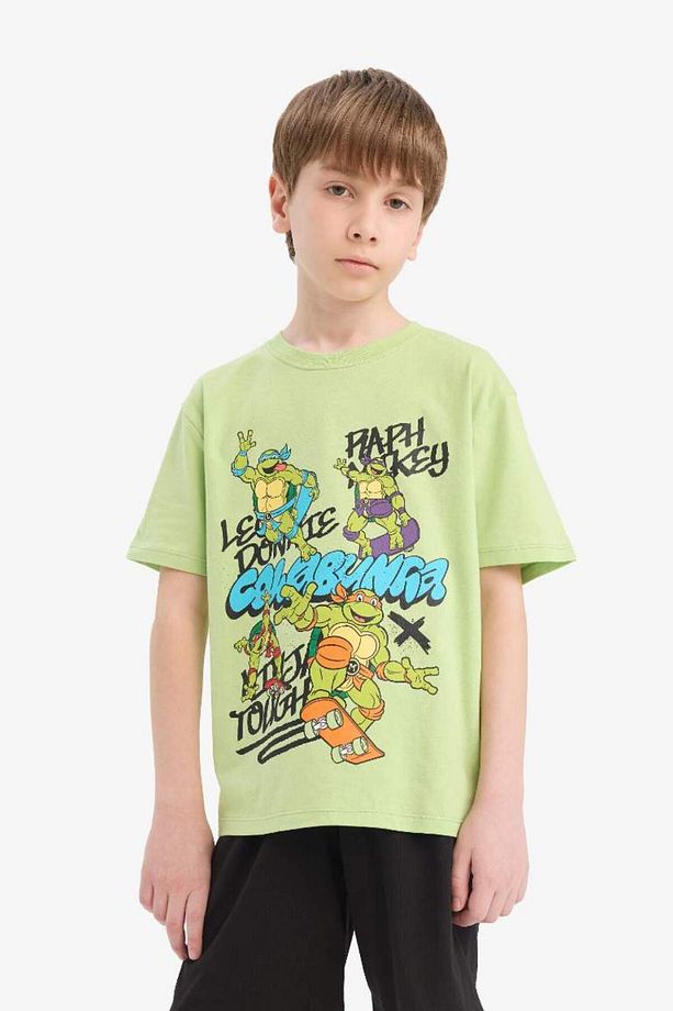 Yeni Sezon Erkek Çocuk Ninja Turtles-Retro Pijama Takımı Kısa Kollu Üst Şort - 3