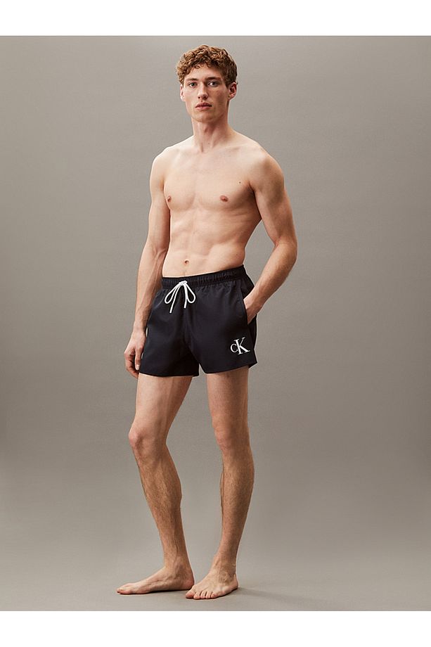 Short Drawstring Swim Shorts - CK Monogram - Deniz Şortu - 4