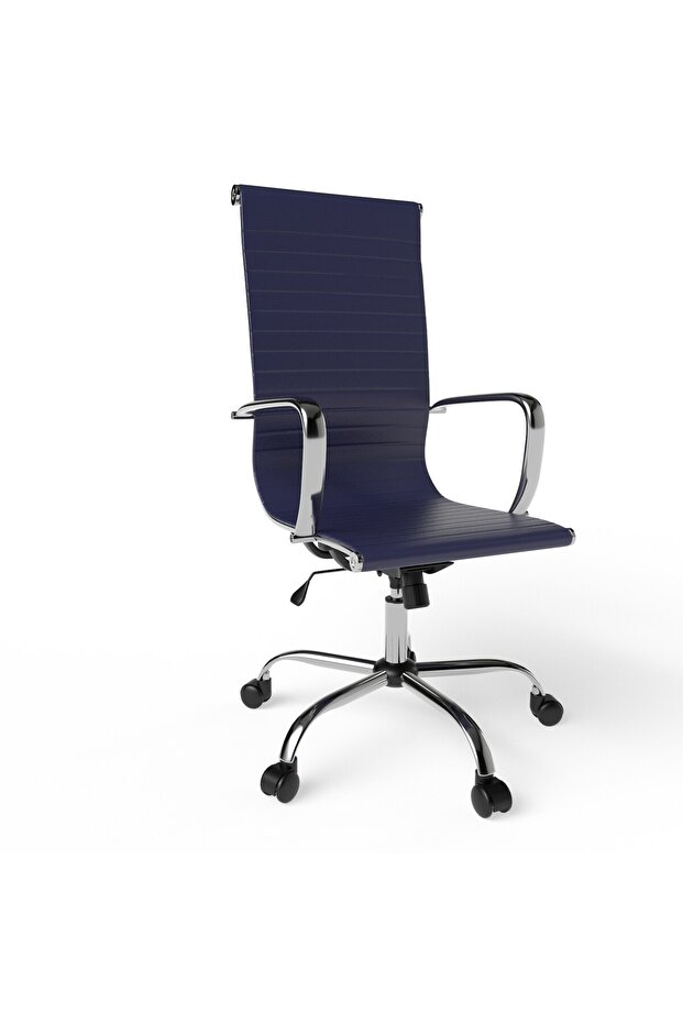 Modern UL UT-C031H High Back PU Office Chair Ergonomic Chair Ideal for Home Office - Blue