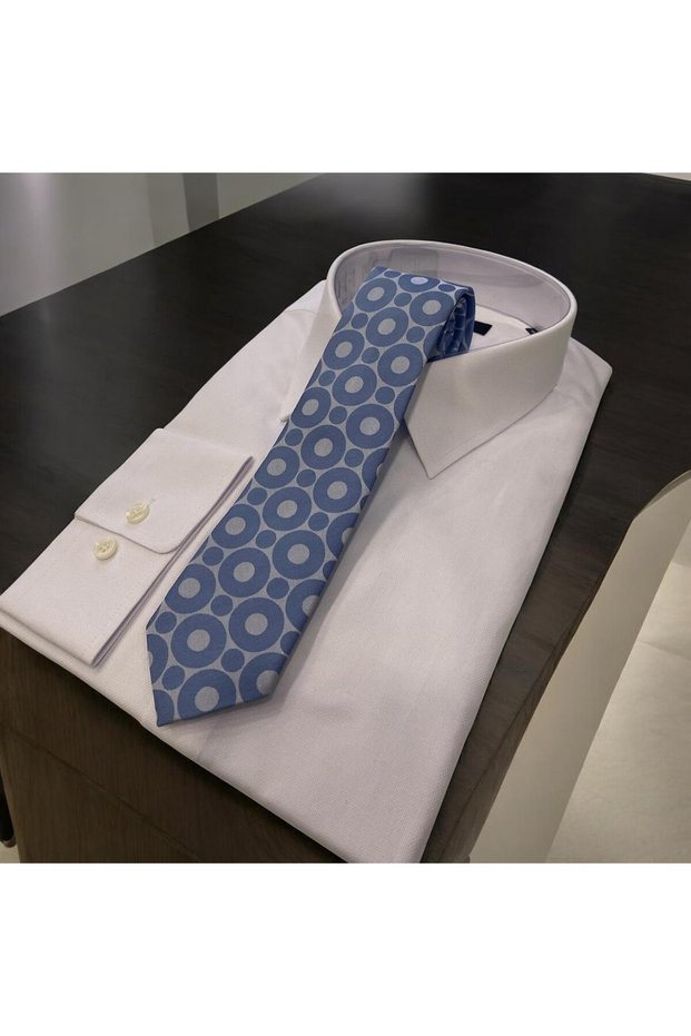 Polka Dot Light Blue Tie
