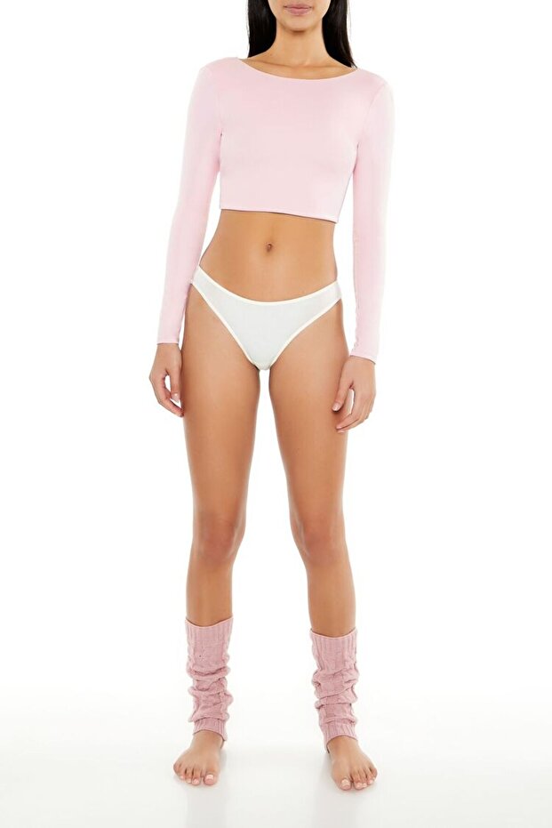 Bağlamalı Crop Bluz - 4