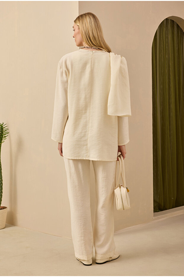 Guler șal Modal Suit Bone - 3