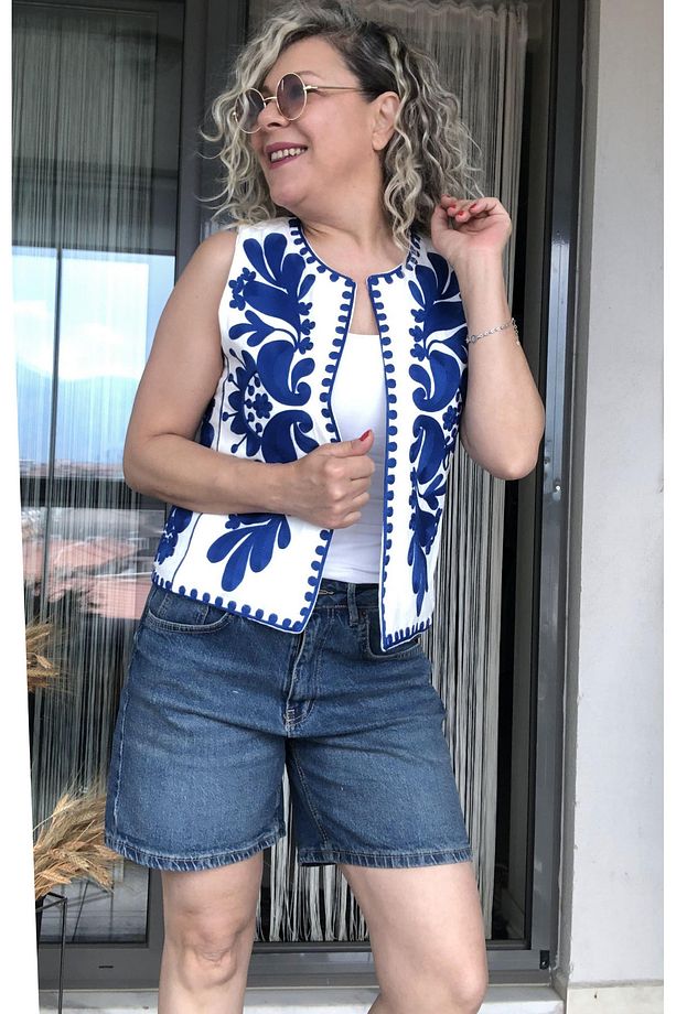 Yüksek Bel Mom Kot Şort - 6