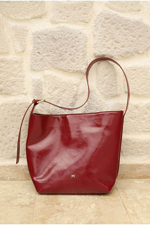 Deri Tote Çanta Vişne - 3