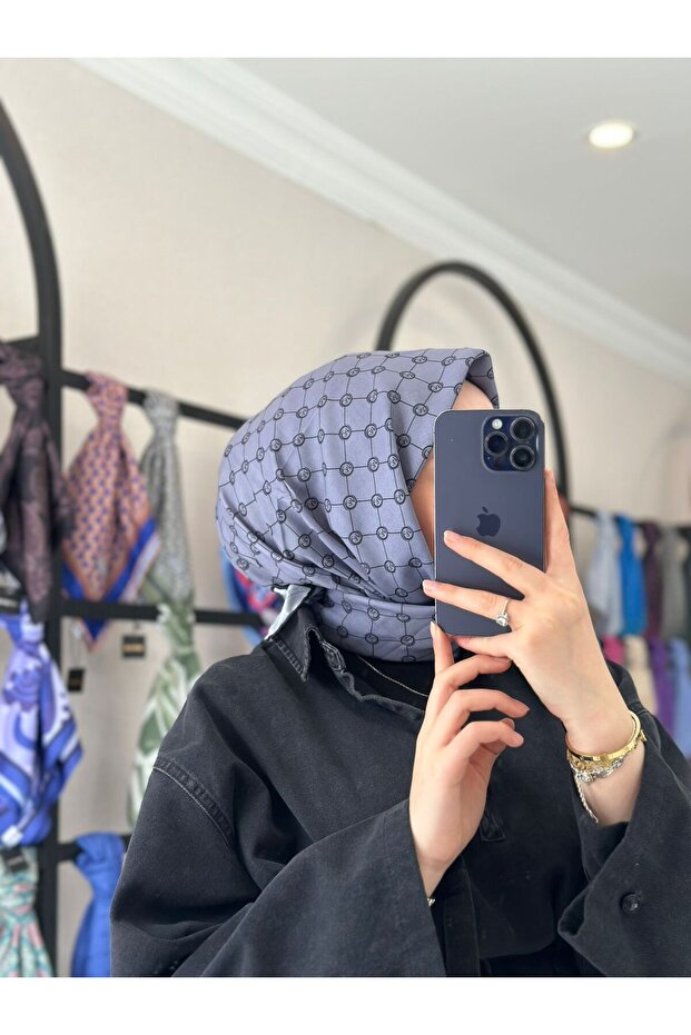 MONOGRAM DESEN SOFT EŞARP - 1