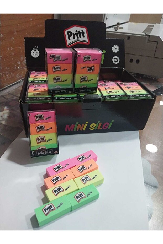 PİRİT MİNİ SİLGİ 8Lİ KARIŞIK RENK - 1