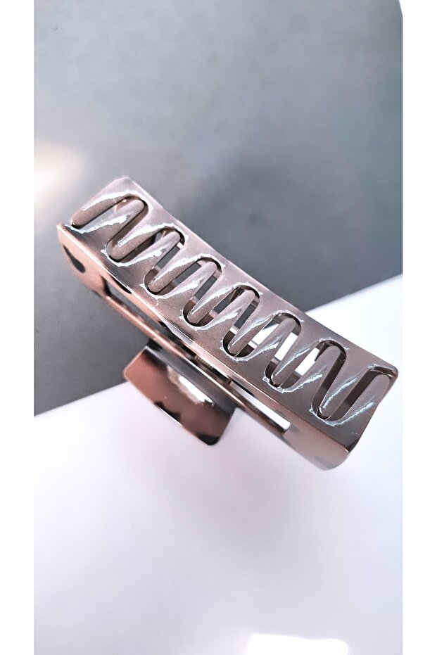 Women's Rectangular Leopard Pattern Latch Buckle - 5