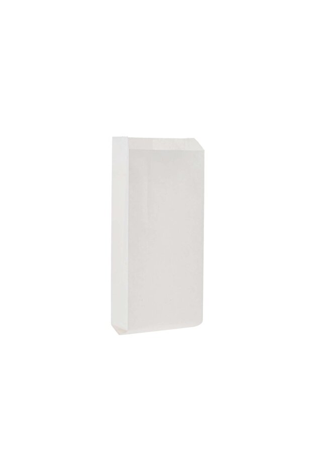 No-1 Flat Bottom Paper Bag White, 4Kg, 12x30x5.5cm, Food Storage Bag, 520 Pieces