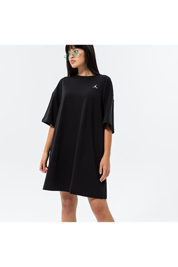 Jordan Essential Oversize Kadın Siyah Elbise - 2