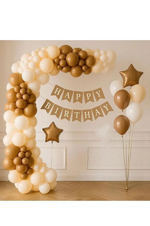 Luxury Retro Color Simple Balloon Chain Birthday Party Set Ornament