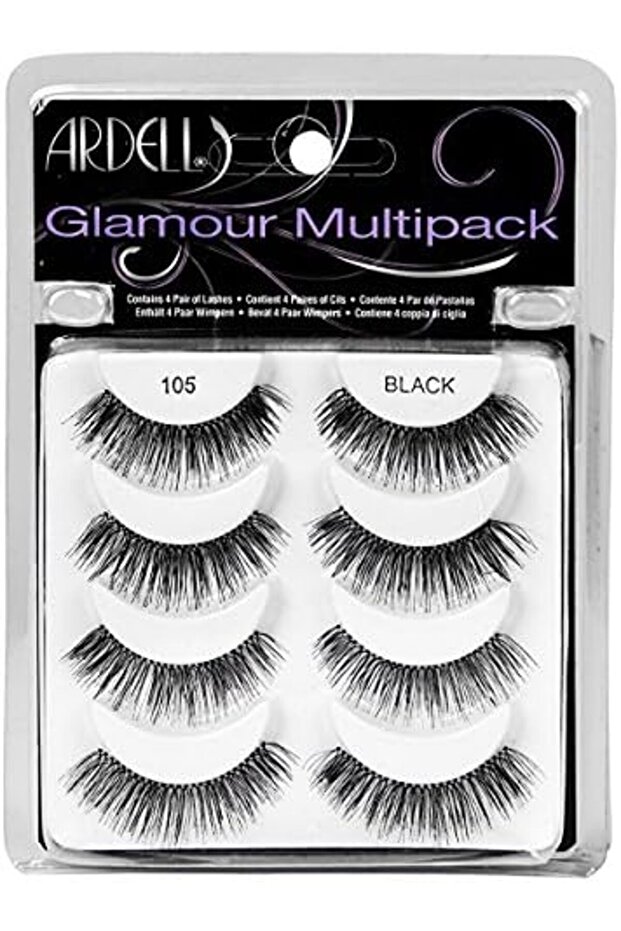 Glamour Multipack 4 Pair Lashes,105 Black