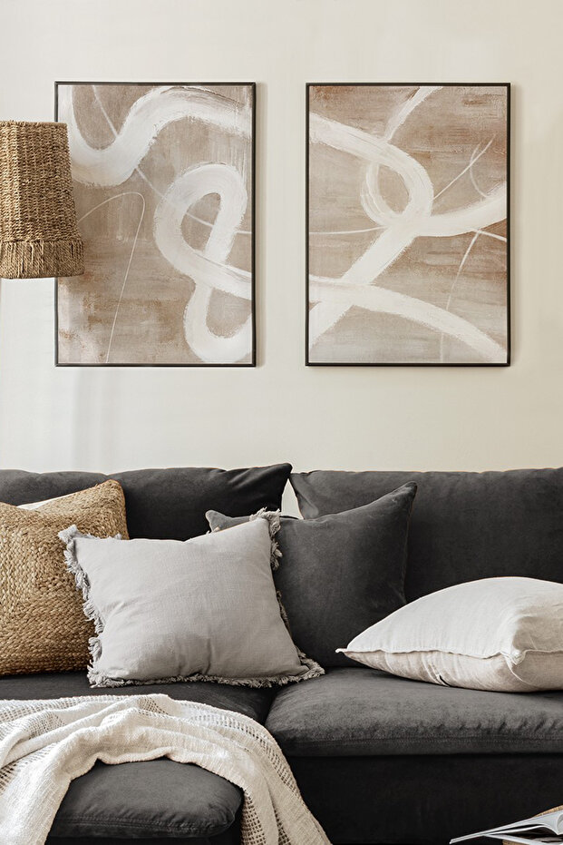 طقم طاولة MDF بإطار خشبي مكون من قطعتين مقاس 20 × 30 سم - موديل 24