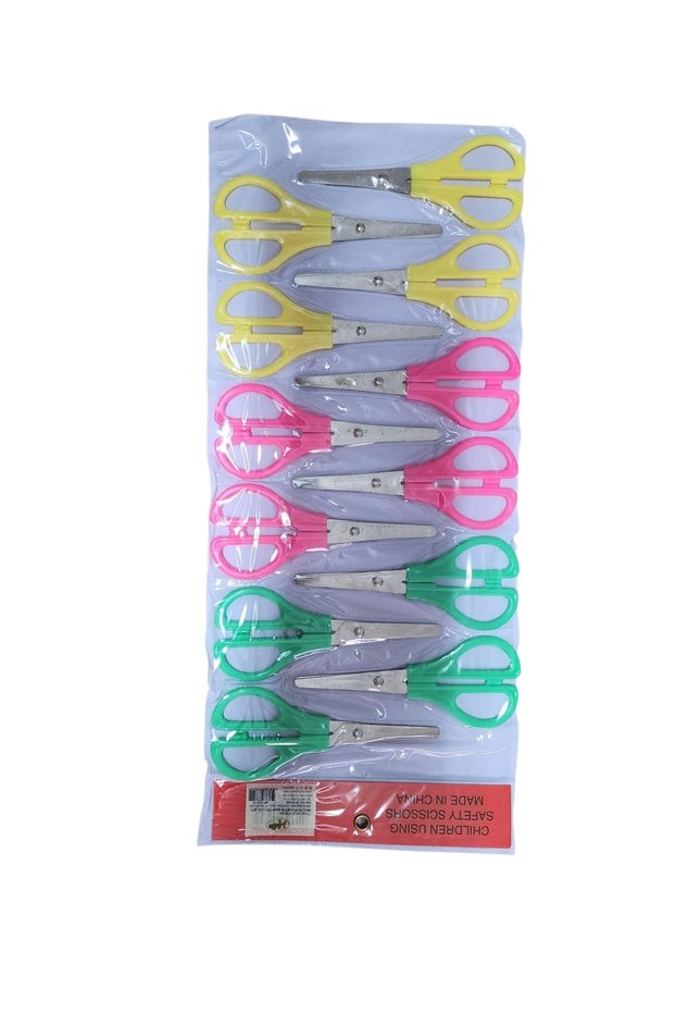Children's Scissors with Rulers Set of 12 – Colorful, Safe, Mixed Color Safe Suitable for School and Activities