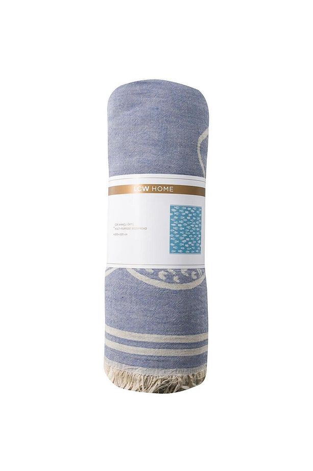 LCW HOME Balık Baskılı Çift Kişilik Yatak Örtüsü 200x220 cm (S5) - 5