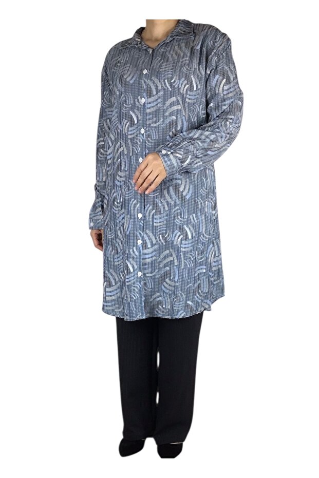 Women's Button Front Collar Shirt with Sleeve Cuffs
