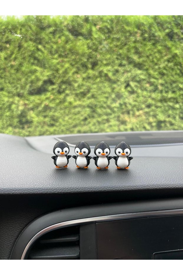 Mini 4-Piece Penguin Set Mirror and Torpedo Auto Accessories