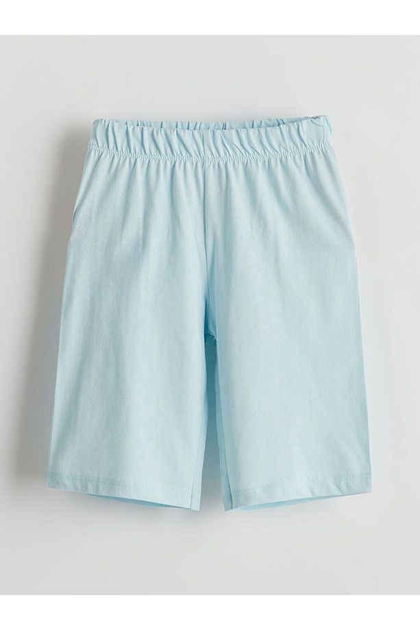 LCW ECO Bisiklet Yaka Baskılı Kısa Kollu Erkek Bebek Şortlu Pijama Takımı - 5