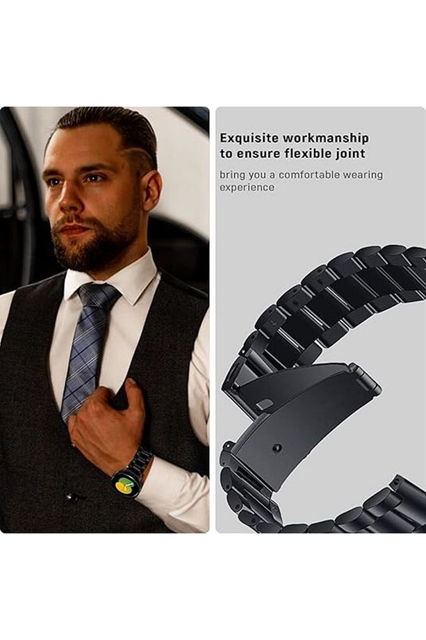 Xiaomi Watch S1-S1 Active/S2/S3/Mi Watch Uyumlu 22mm Paslanmaz Çelik Akıllı Saat Kordonu - 3