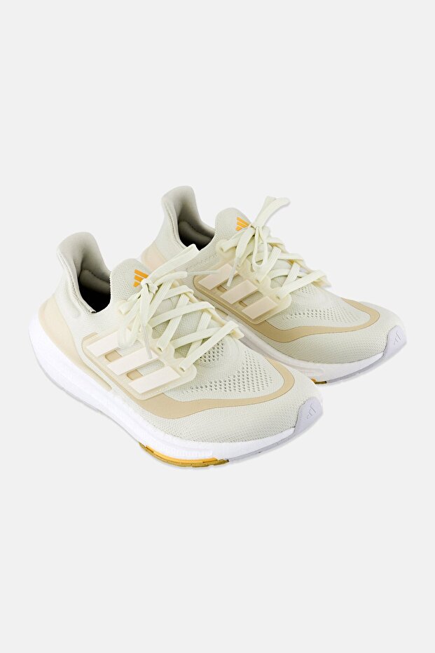 Women Ultra Boost Light Lace Up Running Shoes, Ivory