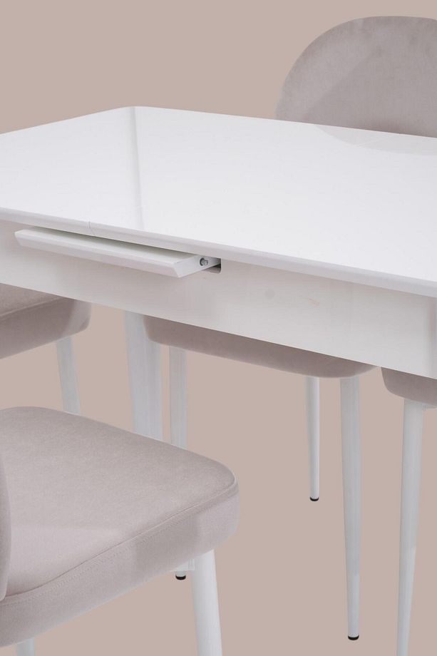 Melisa MDF Lak Panel Açılır Mutfak Masası 60x100 - 4