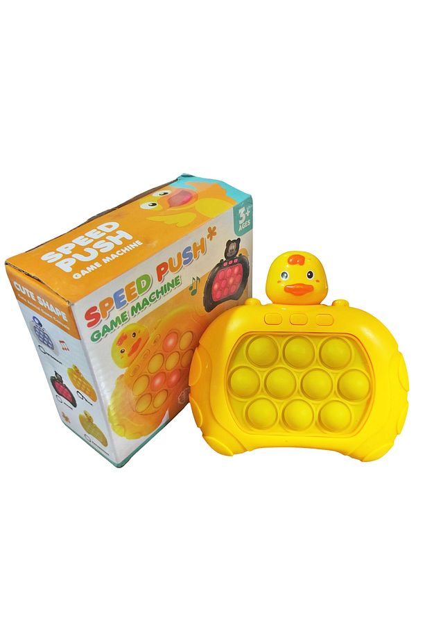Popit Makinesi Işıklı Oyun Fast Push Pilli Fidget Kabarcık - Küçük Ördek - 3