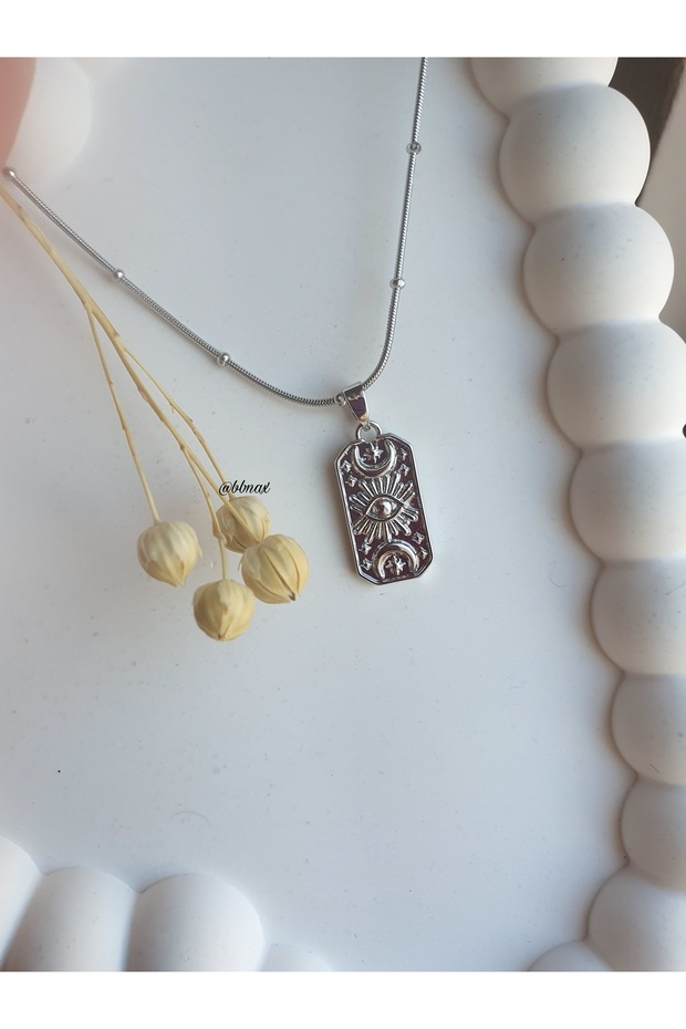 Antik Horusun Gözü Çelik Kolye - 1