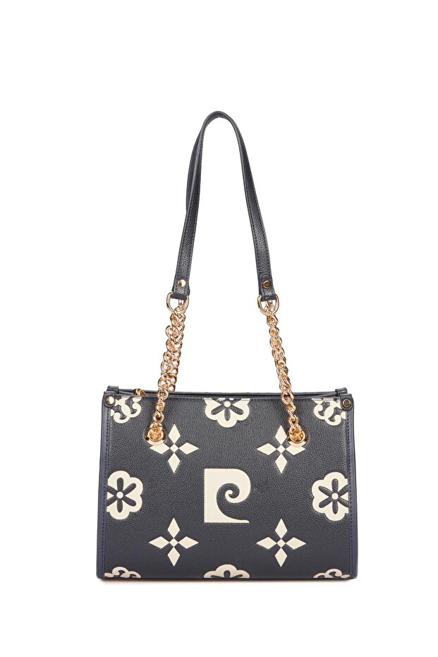 Monogram Navy Blue Women's Shoulder Bag 05Pc25Y10504-Bmn