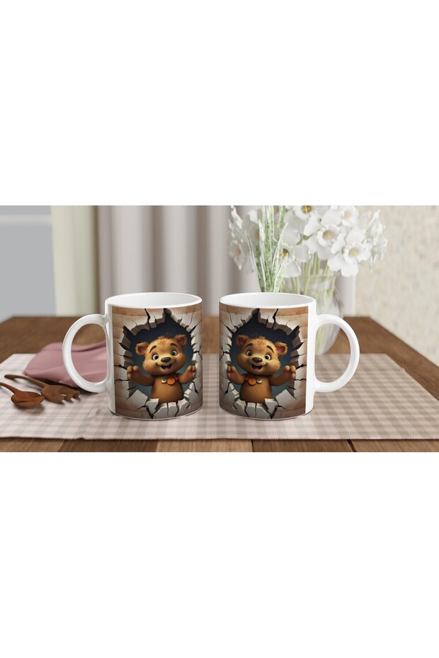 Cute Bear Printed Mug Cup - 5