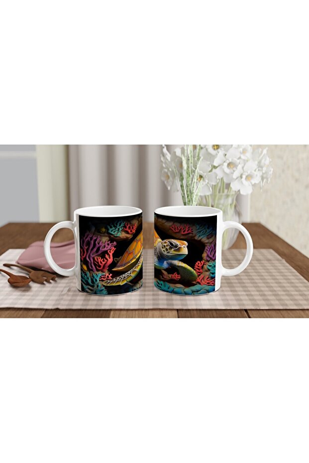 كوب على شكل سلحفاة بحرية برتقالية - 5