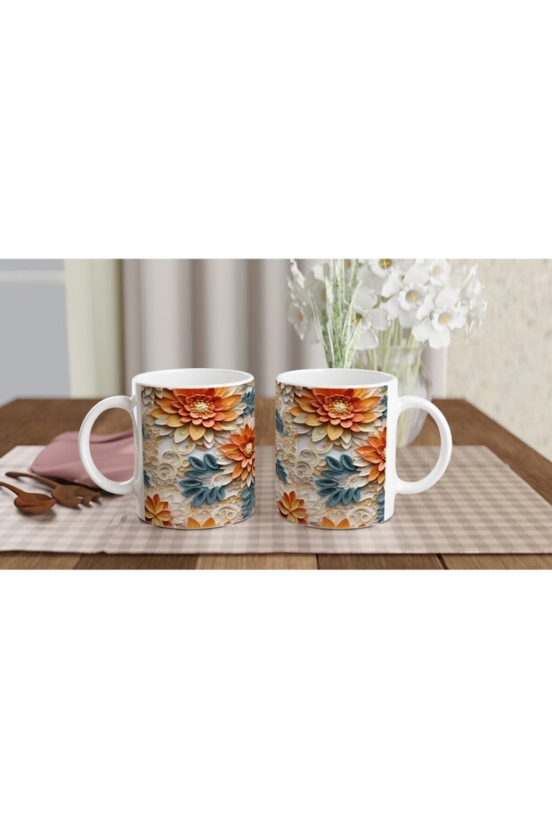 كوب منقوش بطبقة ورقية من الفاوانيا - 5