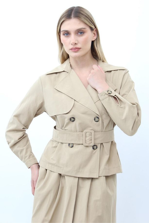 Trenç Model Etekli Takım 25YT619 - Bej - 4
