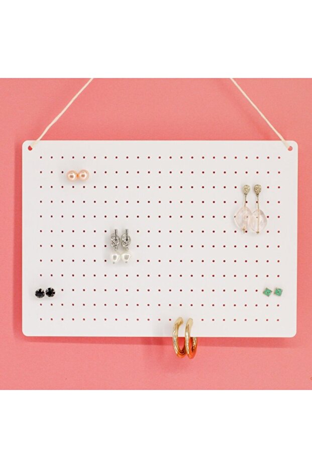 حامل أقراط من البليكسي أبيض 3 ملم (30x20 سم) - 1