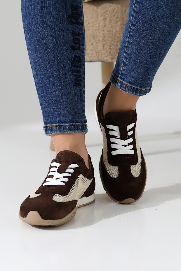 Real Leather Mesh Stylish Comfortable Summer Women's Sports Shoes
