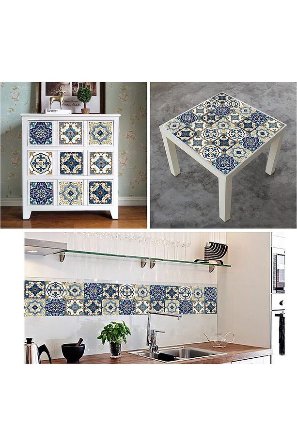 Mutfak Tezgah Arası Kaplama Mermer Desenli Yapışkanlı Folyo Fayans Kaplama Sticker 60cm X 100cm - 3