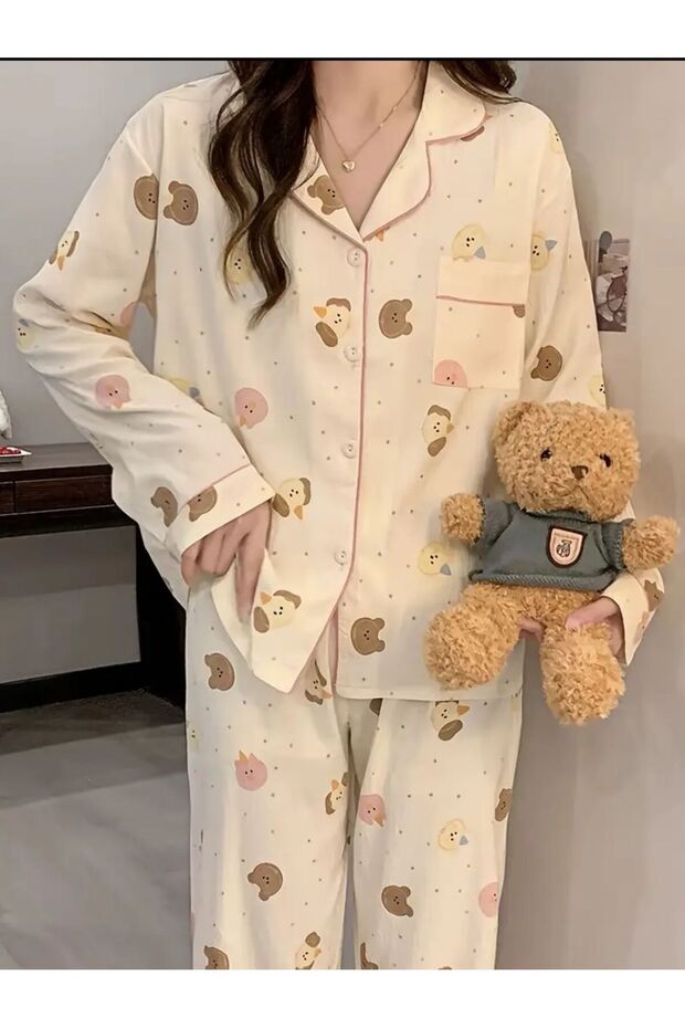 hayvan desenli pijama - 2