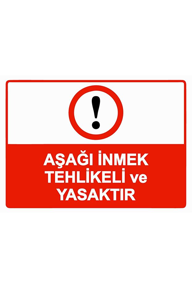 Dropping Is Dangerous and Prohibited Isg Warning Sign Pvc A5 15X21 cm